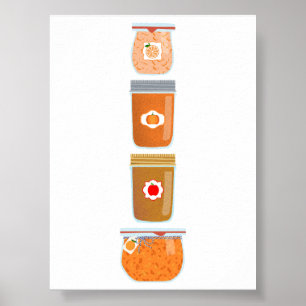 Poster Aliments de canne - Confitures mixtes