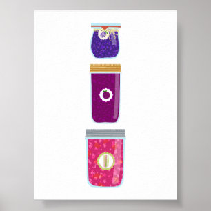 Poster Aliments de canne - Confitures mixtes