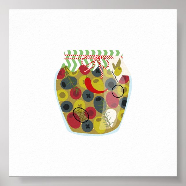 Poster Aliments en canne - Oliviers (Devant)