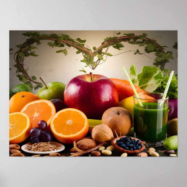 Poster Aliments sains pour le coeur (Devant)
