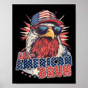 Poster All American Bruh 4 juillet Garçons Enfants Patrio