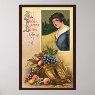 Poster All Thanksgiving Bounty Be Thine
