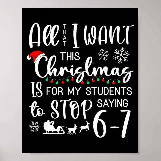 Poster All That I Want This Christmas Is Students Stop Sa (Devant)