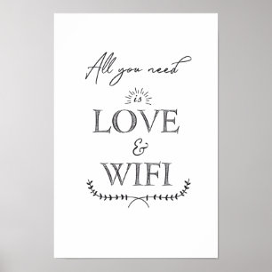 Poster All you need is LOVE & WIFI