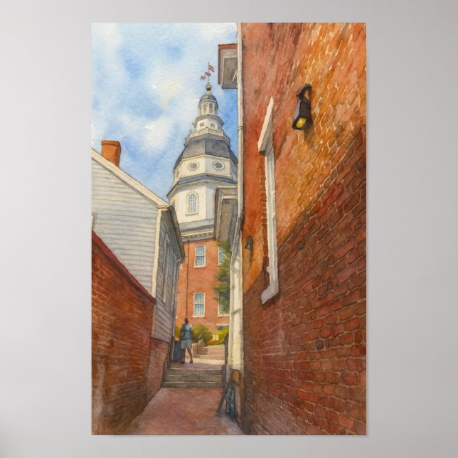 Poster Allée de la Maison d'État du Maryland (Devant)