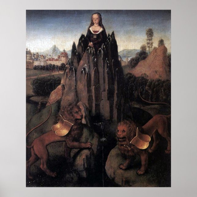 Poster Allégorie avec une vierge - Hans Memling - c1480 (Devant)