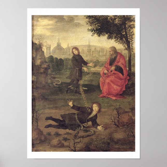 Poster Allégorie, c.1485-90 (huile sur panneau) (Devant)