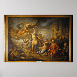 Poster Allégorie de la paix de l'AIX-La-Chapelle, 1761