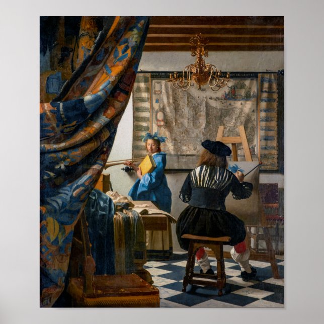 Poster Allégorie de la peinture | Johannes Vermeer | (Devant)