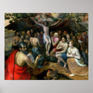Poster Allégorie de la trinité (huile sur le panneau)