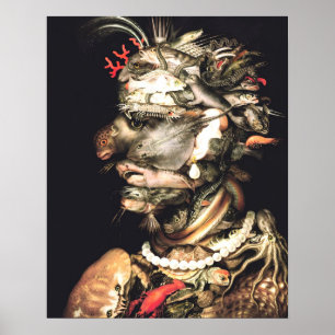 Poster Allégorie vintage de l'eau par Giuseppe Arcimboldo