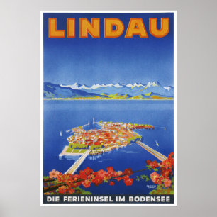 Poster " Allemagne : 1935 - Voyage de Lindau sur le lac d