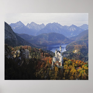 Poster Allemagne, Bavière, Château de Neuschwanstein.Gr