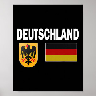 Poster Allemagne Drapeau allemand Deutschland Love Cadeau