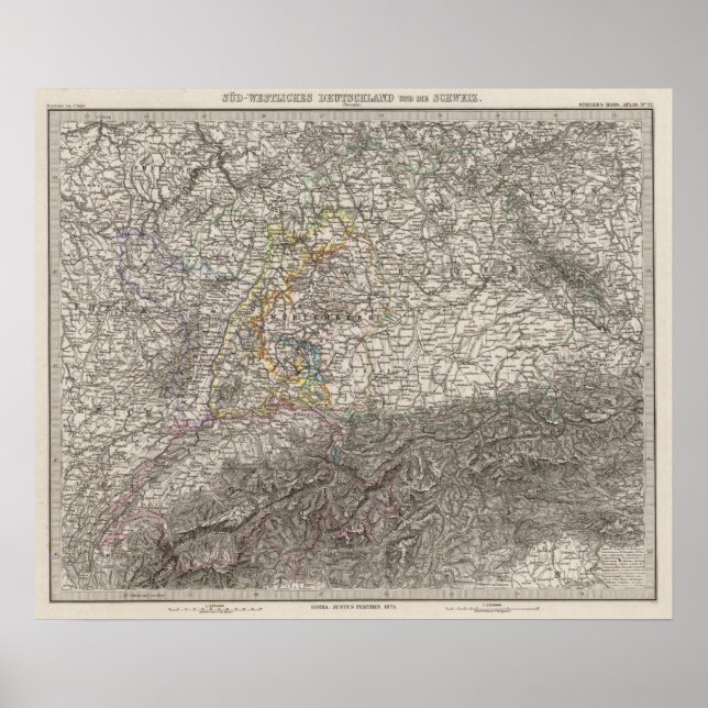 Poster Allemagne du Sud-Ouest et Suisse (Devant)