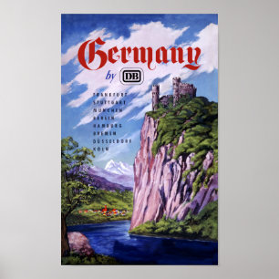 Poster Allemagne en train