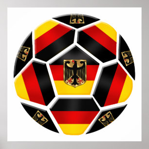 Poster Allemand 2014 de fan de sports du football du