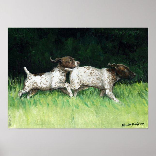 Poster allemand Shorthair Pointer Puppés Art Poste (Devant)