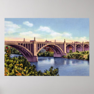 Poster Allentown Pennsylvania Tilghman Street Bridge