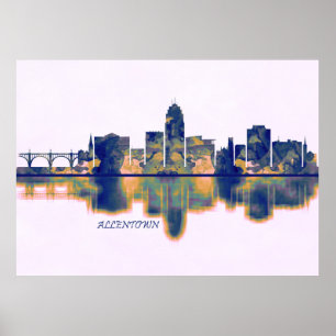 Poster Allentown Skyline