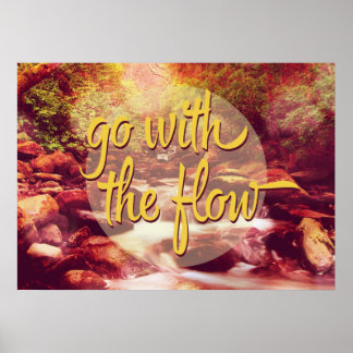 Poster Aller Avec Le Fleuve Flow