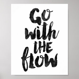 Poster Aller Avec Le Flux