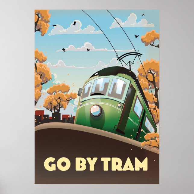 Poster Aller en tramway (Devant)