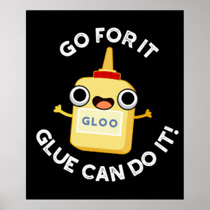 Poster Aller Pour It Colle Peut Le Faire Drôle Colle Pun