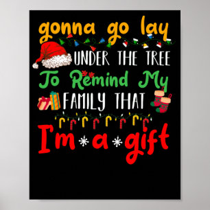 Poster Aller S'Allonger Sous L'Arbre Pajama Noël Noël