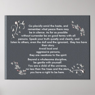 Poster Aller tranquillement au milieu de la hâte - l'art 