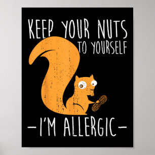 Poster Allergie Aux Noix I Écureuil Alimentation Allergie