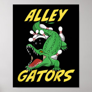 Poster Alley Gators Bowling Team Byckside Print Alligator