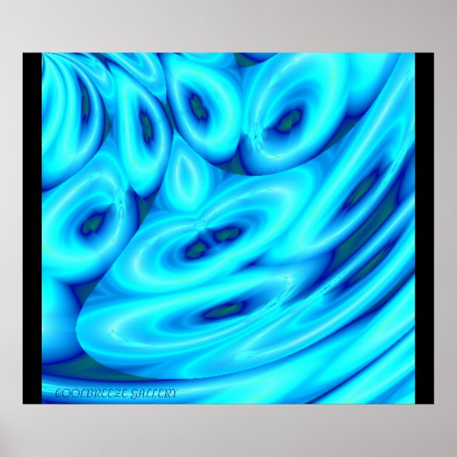 Poster ALLEZ AVEC LE FLUX ! ! ! (Bleu glacé) (Devant)