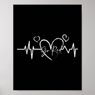 Poster Allez Chemise Rouge Femmes Hommes Enfants Maladie