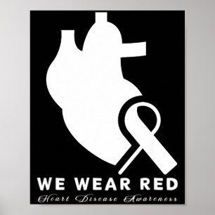 Poster Allez Rouge en Février Sensibilisation aux Maladie