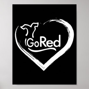 Poster Allez Rouge pour le soutien à la sensibilisation à