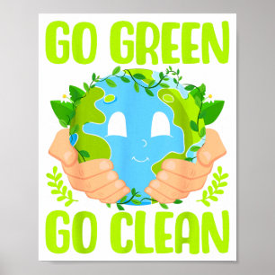 Poster Allez Vert Allez Propre Journée de la Terre Sensib