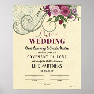 Poster "Alliance d'amour" ViePartenaires MariageCertifica