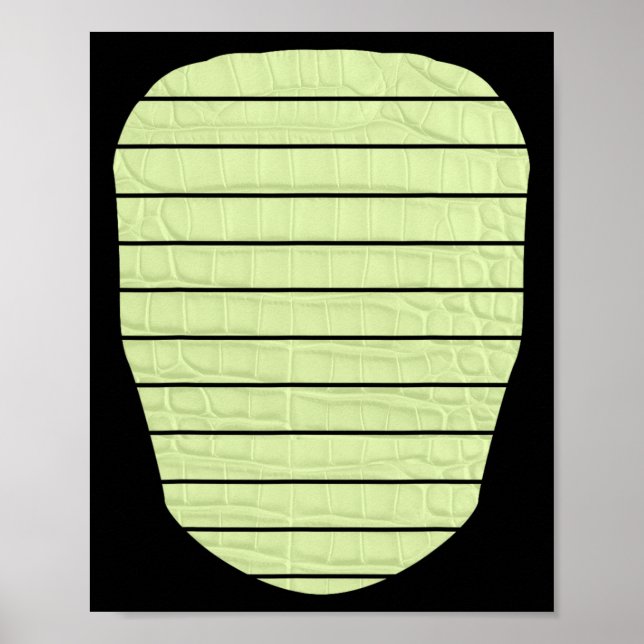 Poster Alligator Crocodile Lizard Dinosaure Belly Hallowe (Devant)
