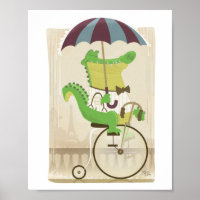 Alligator en vélo à Paris