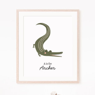 Poster Alligator Nursery Wall Art