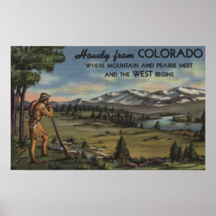 Poster Allo (scène de montagne et de prairie)