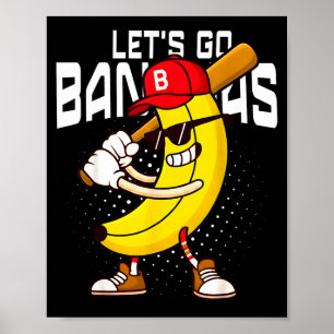 Poster Allons banane rétro banane shirt garçons enfants h