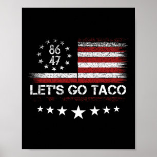 Poster Allons Taco 8647 Drapeau US 86 47 Hommes Femmes 1
