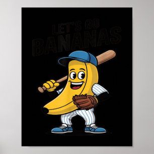 Poster Allons-y Bananes, Drôle cadeau de banane