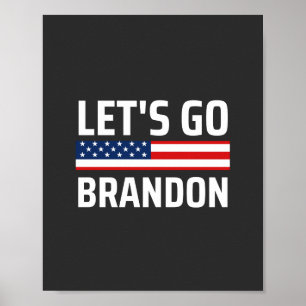 Poster allons-y Brandon chant joe biden, drôle allons-y b