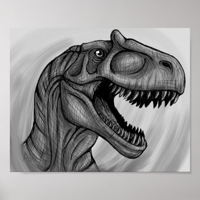 Poster Allosaurus (Devant)