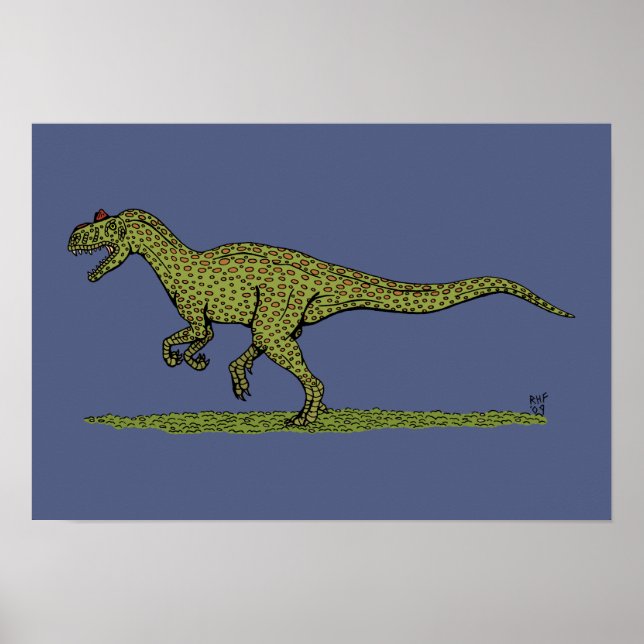 Poster Allosaurus de Dinosaure Jurassique (Devant)
