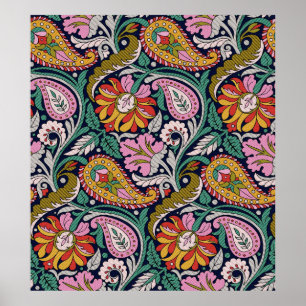 Poster Allover traditionnel moghol Designart, asiatique,