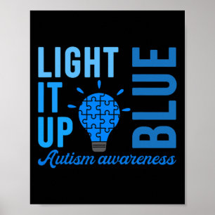Poster Allumer la Sensibilisation sur l'autisme bleue S1